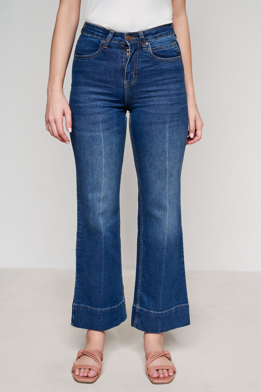 Betty - Indigo Blue Wide-Leg Jeans, Blue, image 1